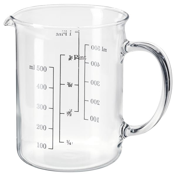 VARDAGEN Pichet doseur, verre, 0.5 l