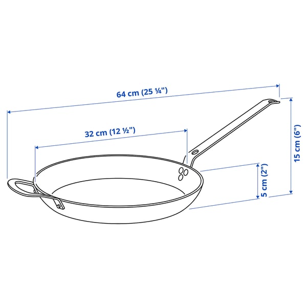 VARDAGEN Poêle, acier au carbone, 32 cm