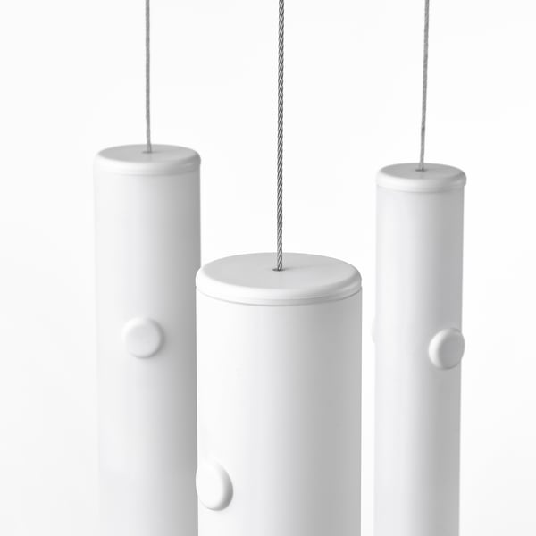 VARMBLIXT Suspension LED, blanc verre givré, 46 cm