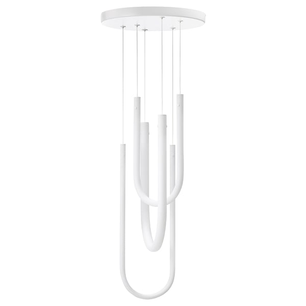 VARMBLIXT Suspension LED, blanc verre givré, 46 cm