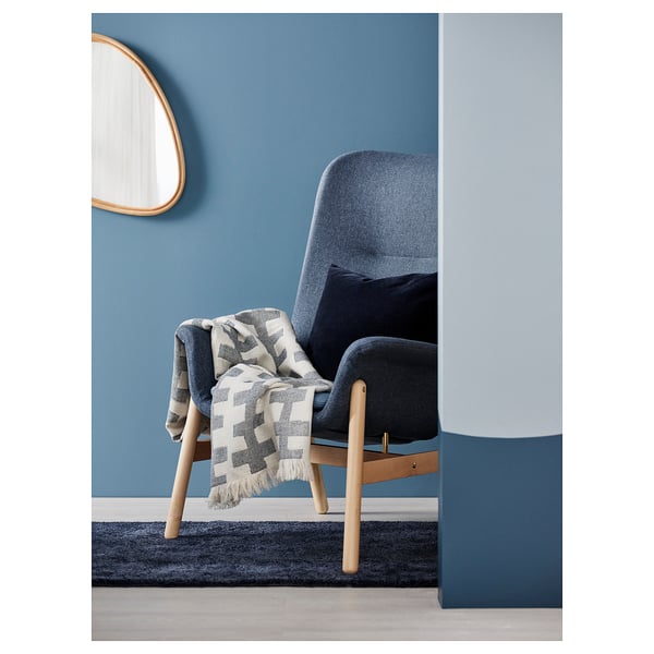 VEDBO Fauteuil haut, Gunnared bleu