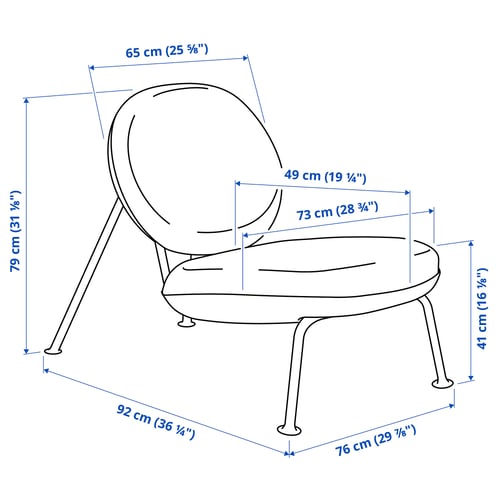 VEINGE Fauteuil, Skiftebo anthracite