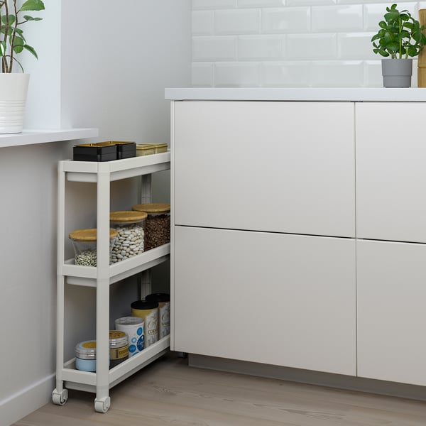 VESKEN Chariot, blanc, 54x18x71 cm