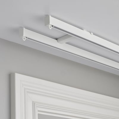 VIDGA Fixations plafond 2 rails rideaux, blanc