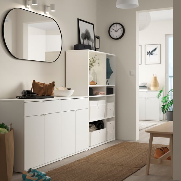 VIHALS Combinaison de rangement, blanc, 235x37x140 cm