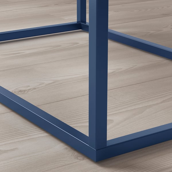 VIKHAMMER Table chevet, bleu, 40x39 cm