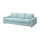 VIMLE Canapé 3 places, av accoudoirs larges/Saxemara bleu clair