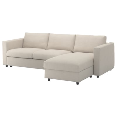 VIMLE Housse convertible 3p av méridienne, Gunnared beige