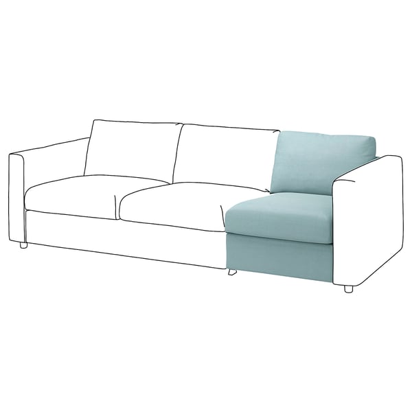 VIMLE Housse module 1 place, Saxemara bleu clair