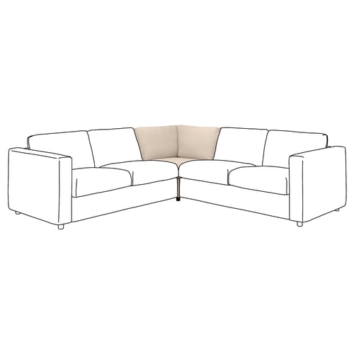 VIMLE Module d'angle, Hallarp beige