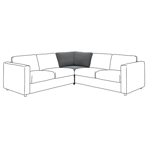 VIMLE Module d'angle, Johanneshov gris foncé