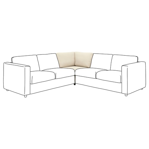 VIMLE Module d'angle, Knäbäck beige clair