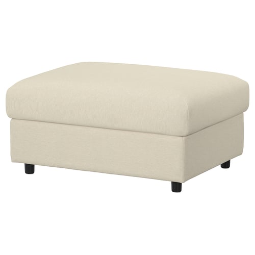 VIMLE Repose-pieds av rangement, Knäbäck beige clair