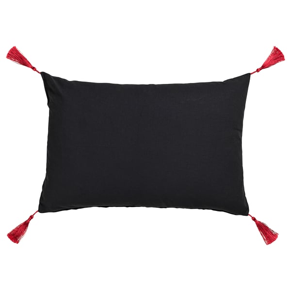VINTERFINT Housse de coussin, noir, 40x58 cm