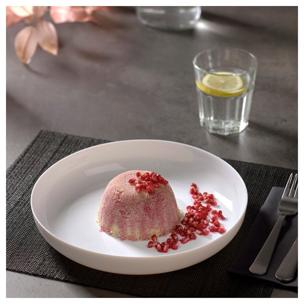 VITBLECKA Assiette, blanc, 25 cm