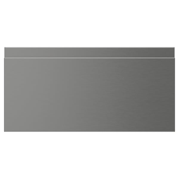 VOXTORP Face de tiroir, effet acier inoxydable, 40x20 cm