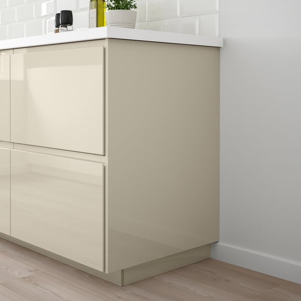 VOXTORP Panneau latéral de finition, brillant beige clair, 39x86 cm