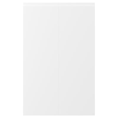 VOXTORP Porte élément bas d'angle, 2pcs, droite blanc mat, 25x80 cm