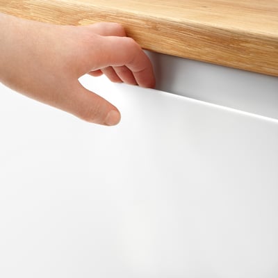 VOXTORP Porte élément bas d'angle, 2pcs, droite blanc mat, 25x80 cm
