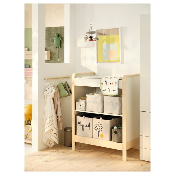 ÄLSKVÄRD Changing table, birch/white