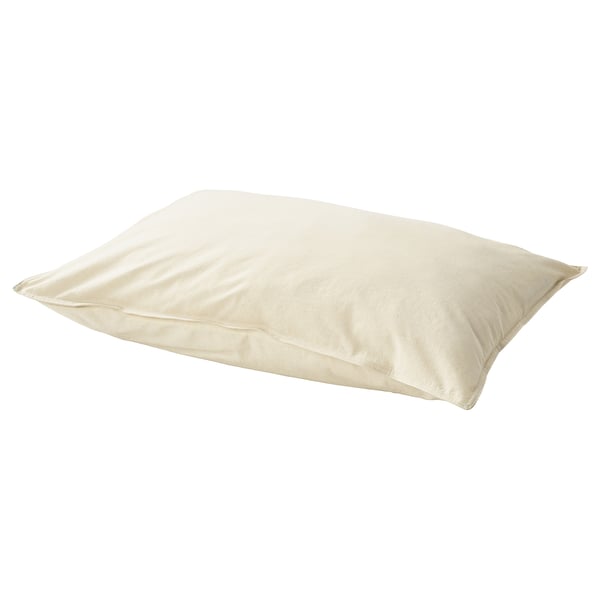 ÄNGSLILJA pillowcase, ivory, soft cotton, rectangle, simple design.