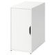 A white ALEX cabinet with one door, featuring a sleek and modern design, perfect for any room.