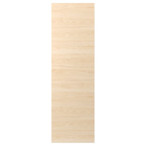 ASKERSUND door panel, light ash wood design, durable melamine surface.