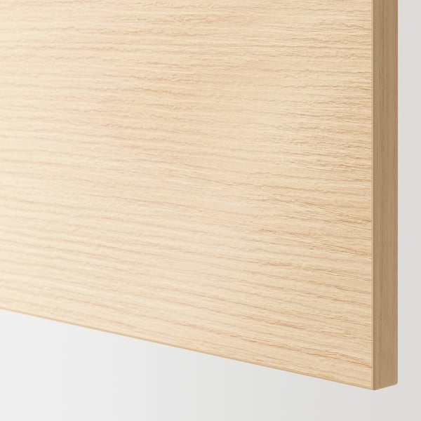 Close-up of ASKERSUND wood grain finish. Smooth, muted brown texture and natural wood pattern.