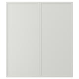 ASPUDDEN 2-p door f corner base cabinet set, light grey, 33x76 cm