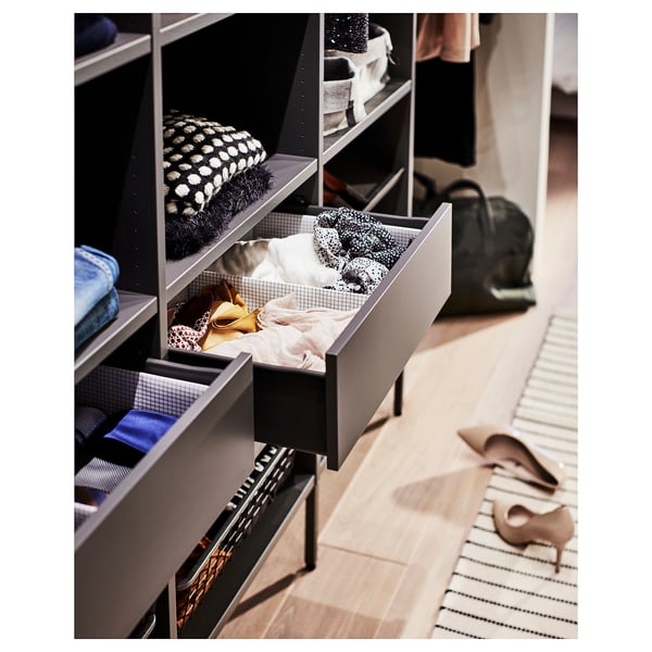 AURDAL Drawer, dark grey, 56x42x17 cm