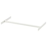 AURDAL white shelf, minimalist square design, fits between panels or walls.