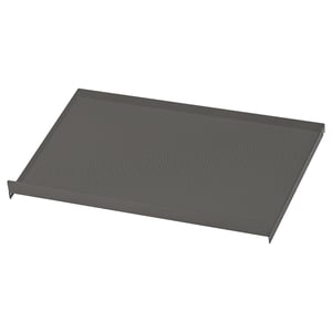 Black metal shelf, rectangular, simple design, AURDAL.