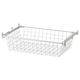 AURDAL white wire wall basket, rectangular shape, mesh design, made of steel, for storage.