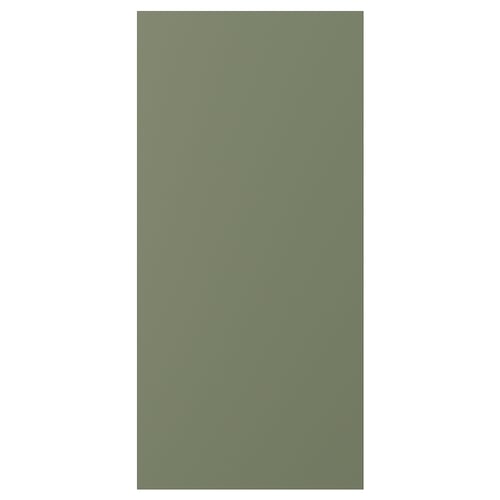 Green kitchen cover panel, rectangular, matte finish.