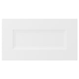 AXSTAD white drawer front, matt surface, soft lines, inset panel, eco-friendly foil.
