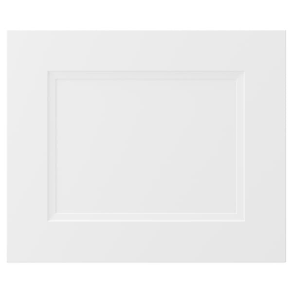 AXSTAD white drawer, matt finish, soft lines, inset panel, fiberboard back, plastic foil front.
