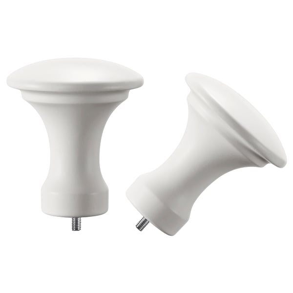 BÄCKRADULA Finials, 1 pair, white
