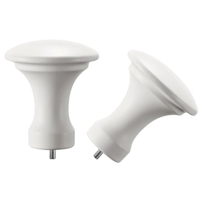 BÄCKRADULA Finials, 1 pair, white