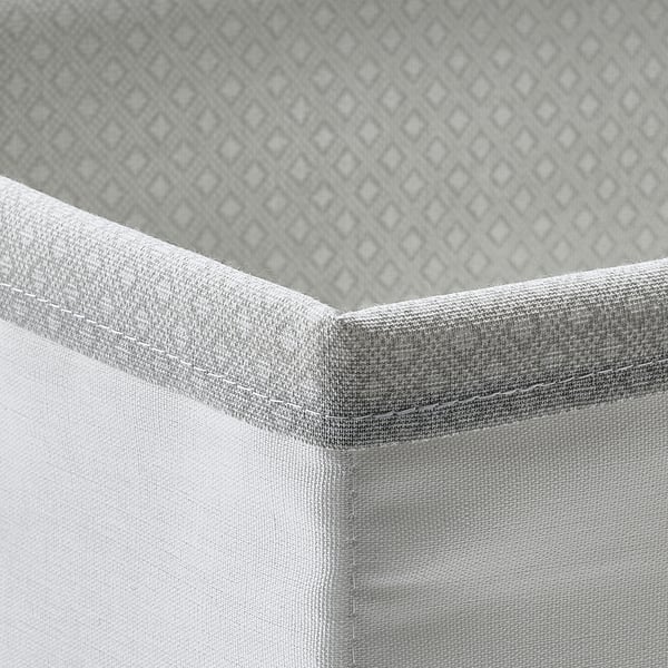 BAXNA grey fabric organiser, recycled polyester, rectangular shape, folded edge design.