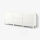 BESTÅ Storage combination with drawers, white/Lappviken/Stubbarp white, 180x42x74 cm