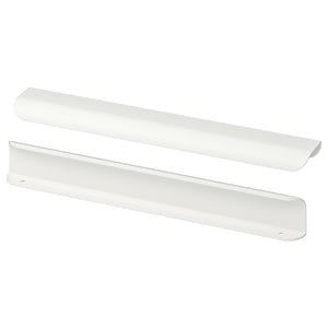 Two sleek white BILLSBRO aluminium handles, modern design, minimalist style.