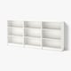 A white BILLY bookcase with adjustable shelves. It has a simple, modern design made of particleboard and fibreboard.