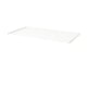 A white BOAXEL drying rack, made of steel, rectangular in shape, with a shelving design, suitable for organising laundry.