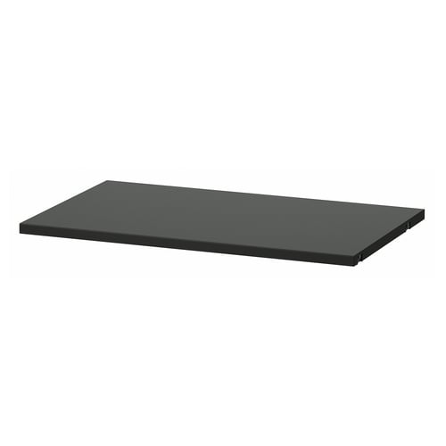 BOAXEL black shelf, modern minimalist design with matte finish.