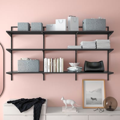 BOAXEL Shelving unit, anthracite, 182x40x101 cm