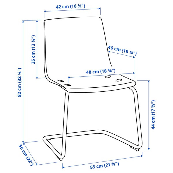 Illustration with measurements for the product: DOCKSTA.