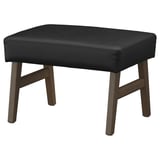EKENÄSET Footstool, walnut effect/Grann/Bomstad black