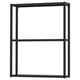 ENHET black metal storage rack, 3 shelves, industrial design.