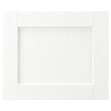 White ENKÖPING cabinet with square design and subtle wood grain texture.