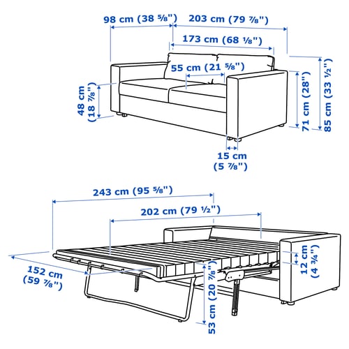 Illustration with measurements for the product: FINNALA.